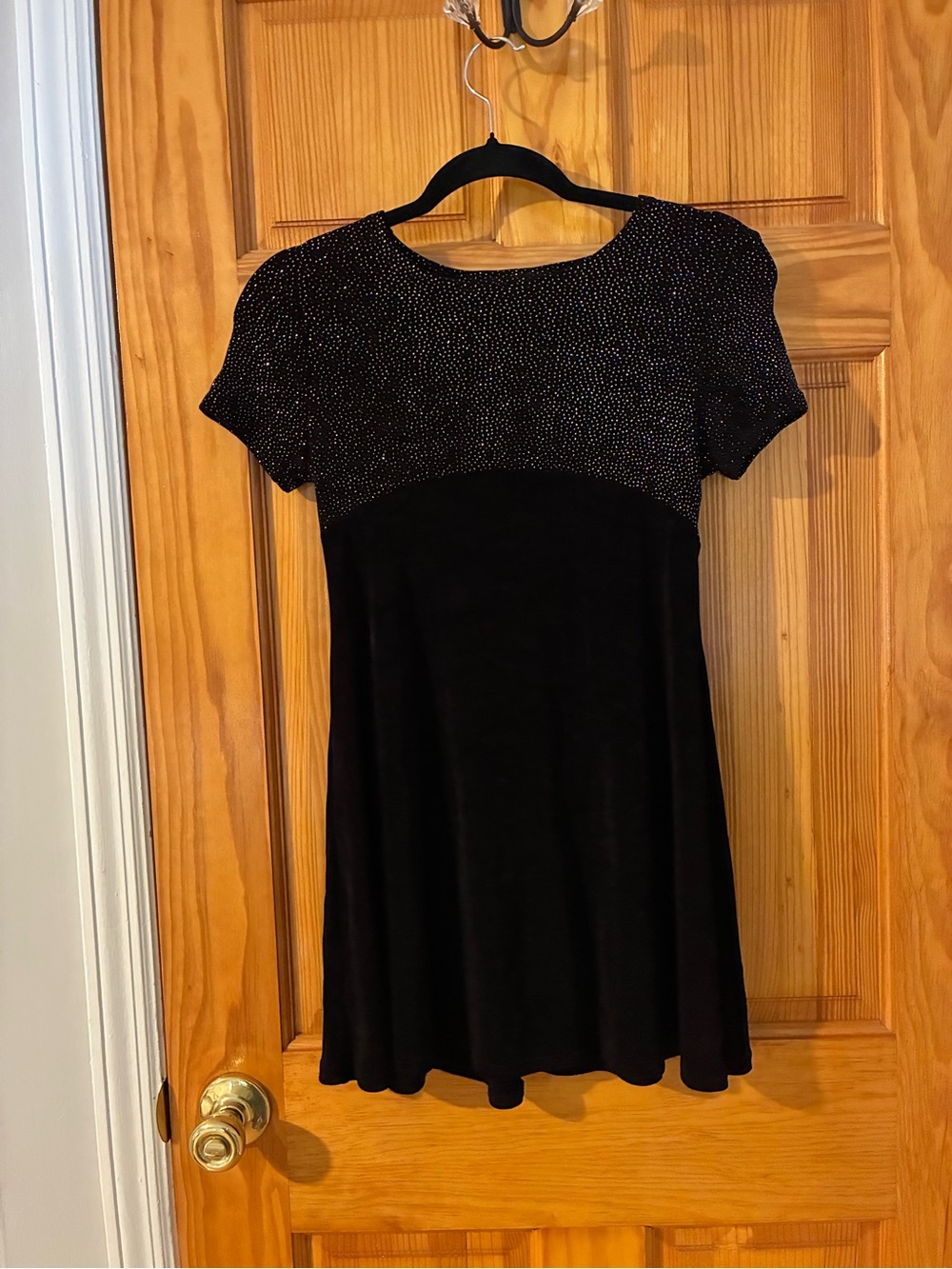Sparkle Bodice RMLA Vintage Black Short Sleeve Girls' Dress